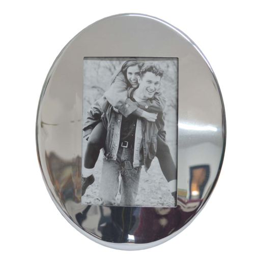 portafotos ovalado metal