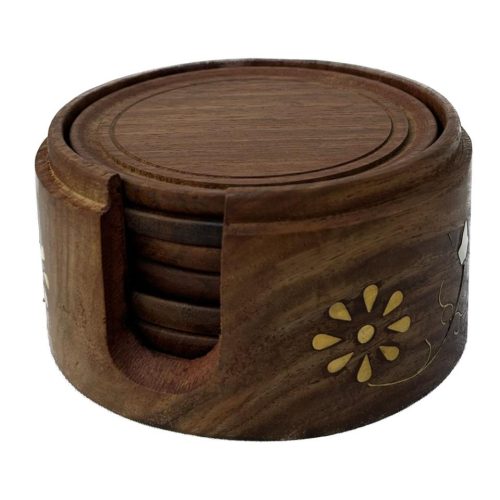 Set de 6 posavasos madera