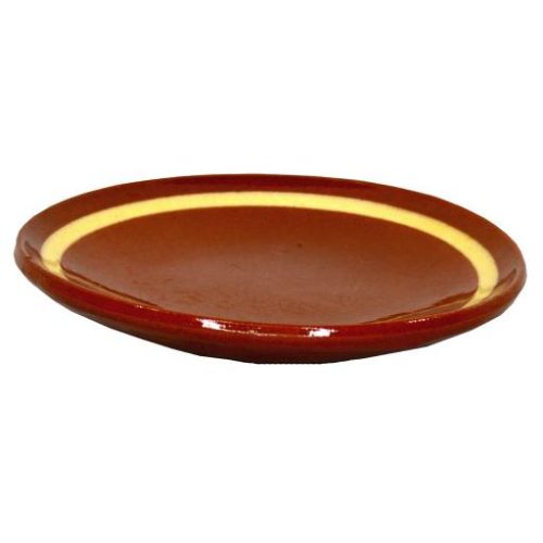 Plato llano de postre de barro