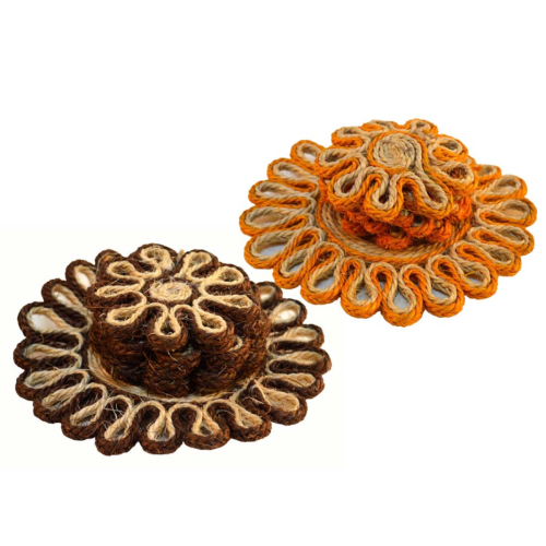 Set de 7 posavasos 2 colores