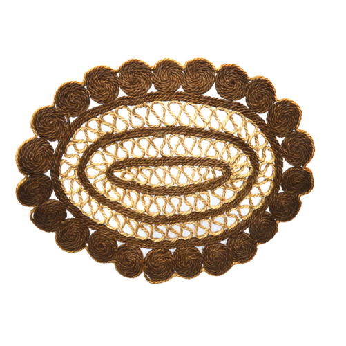 Salvamantel ovalado sisal