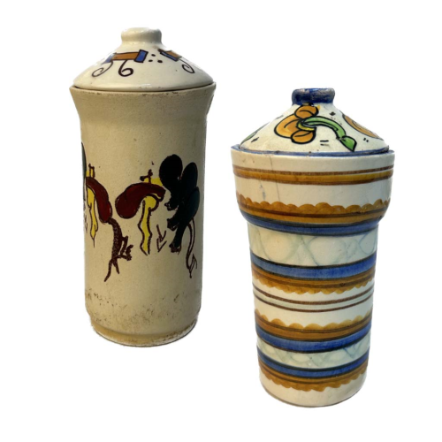 Bote de cerámica con tapa (Diseños varios)