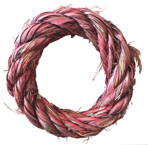 Corona medula y plumero rosa plateada