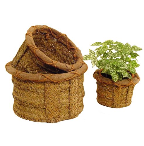 Macetero esparto forro yute