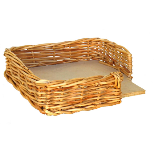 Servilletero mimbre blanco