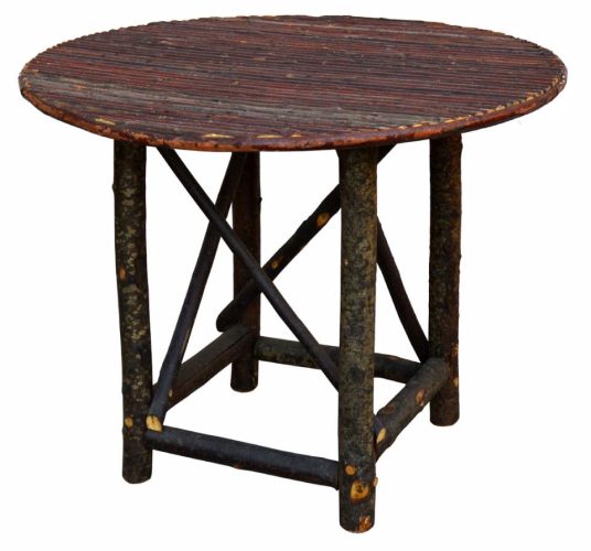 Mesa redonda palo castaño