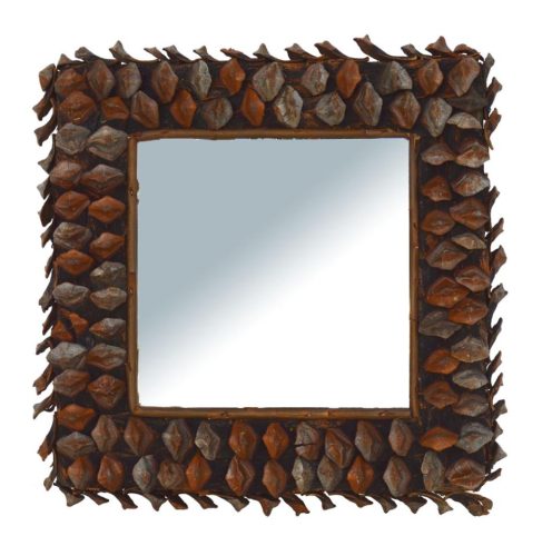 Espejo cuadrado dientes de piña