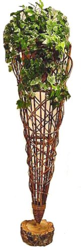 Cucurucho de mimbre rústico base corcho