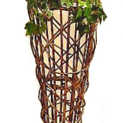 Cucurucho de mimbre rústico base corcho