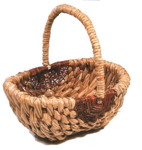 Cesta anea y mimbre rústico