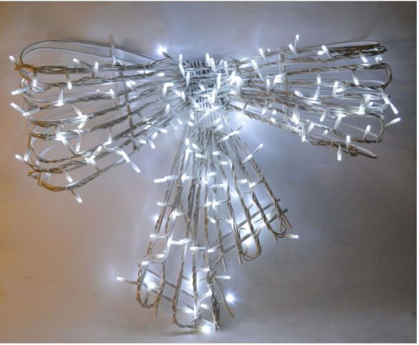 Lazo mimbre blanco con luz