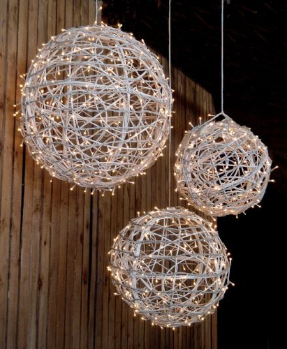 Bola blanca con luz led