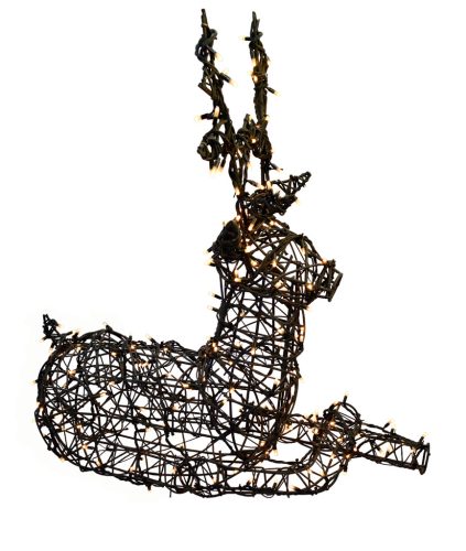 Ciervo verde tumbado con luz