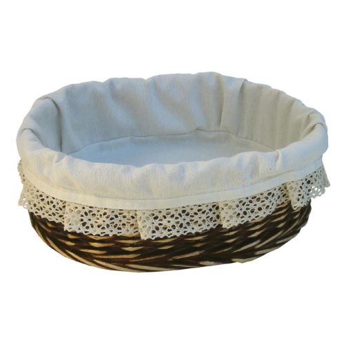 Cesto mimbre color forrado