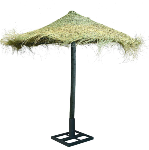 Sombrilla esparto con base hierro