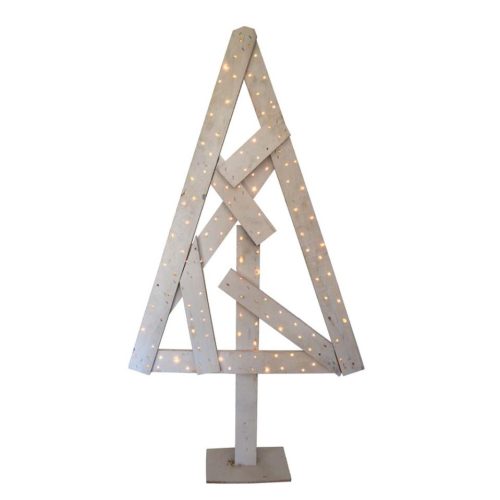 Árbol madera blanca con luz