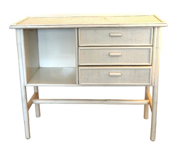 Escritorio de junco blanco