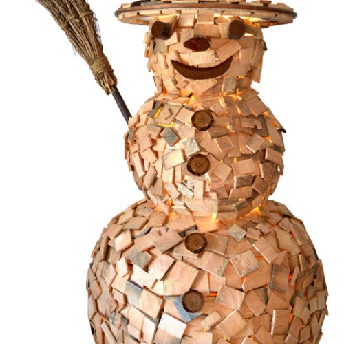 Muñeco madera con luz