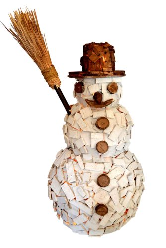 Muñeco pintado blanco con luz