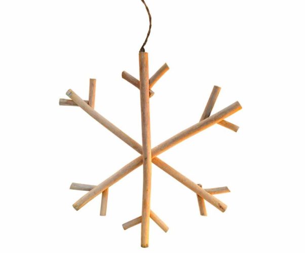 Colgante copo de nieve blanco