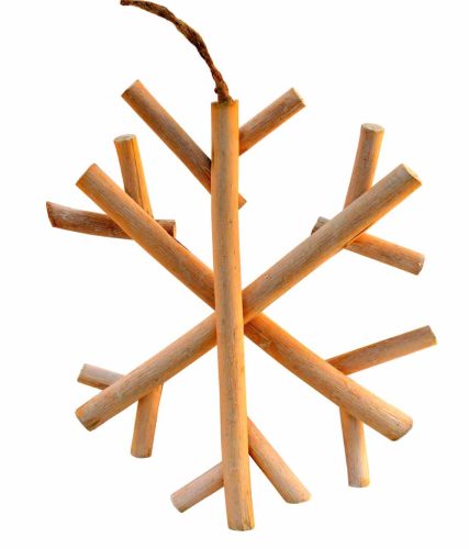 Colgante copo de nieve blanco