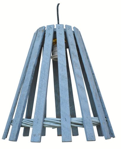 Lámpara de madera con instalación