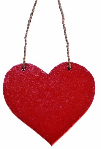 Colgante corazón rojo