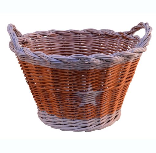 Canasta mimbre con estrella