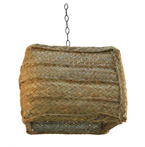 Lámpara cuadrada esparto con instalación