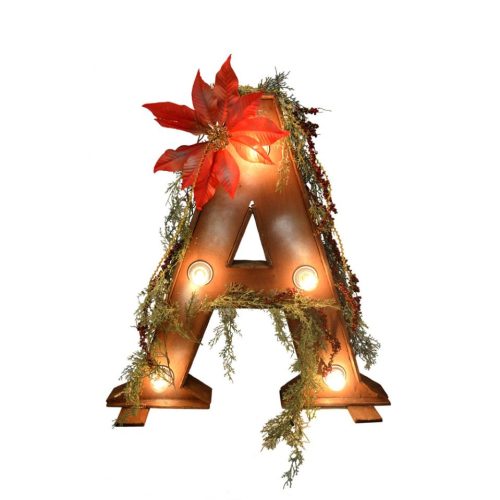 Letra Navidad con luz  (No incluye bombillas)