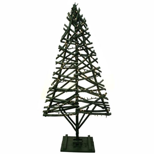 Árbol plano verde con luz