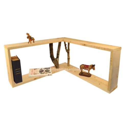 Estantería rincón de madera