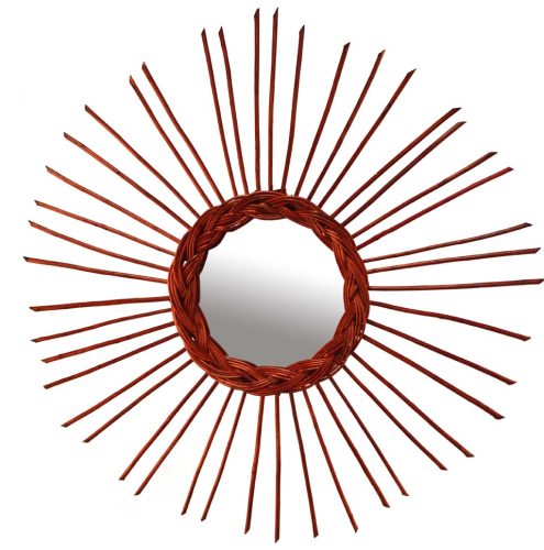 Espejo sol teñido rojo