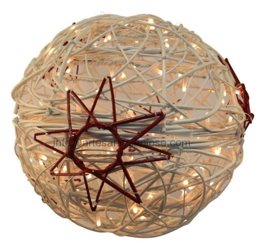 Bola con estrellas iluminada