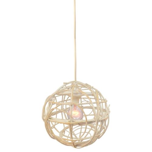 Lámpara bola blanca con instalación