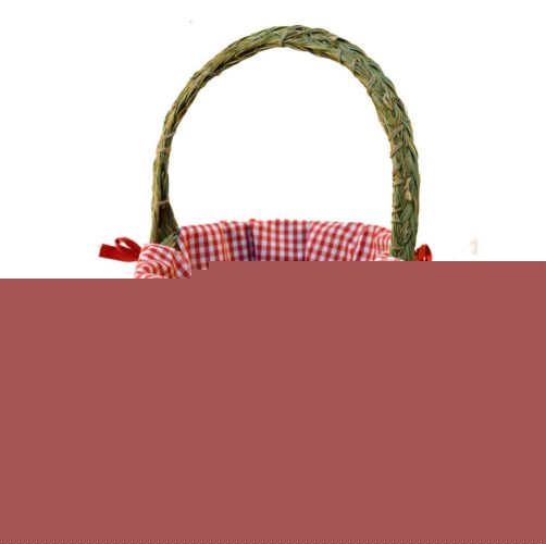 Cesta esparto forro rojo