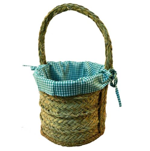 Cesta esparto forro verde