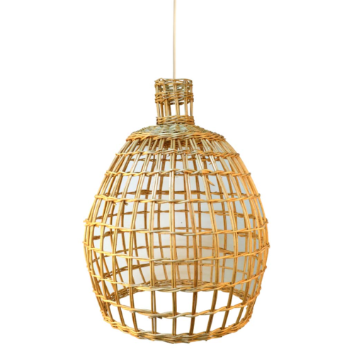 Lámpara mimbre con instalación