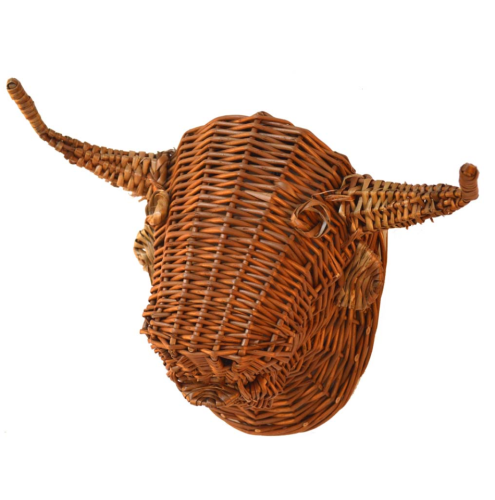 Cabeza toro mimbre buff (35 cms)
