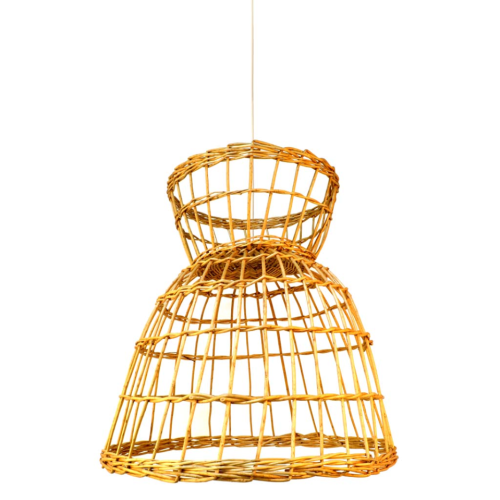 Lámpara mimbre con instalación