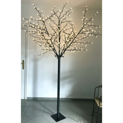 Árbol flores luz cálida