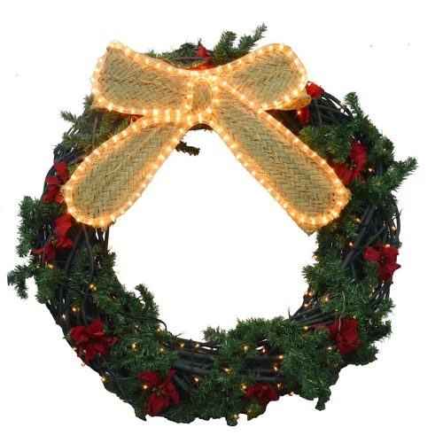 Corona iluminada con lazo