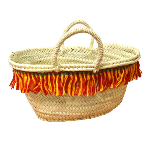 Bolso palma con flecos