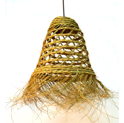 Lámpara esparto con instalación
