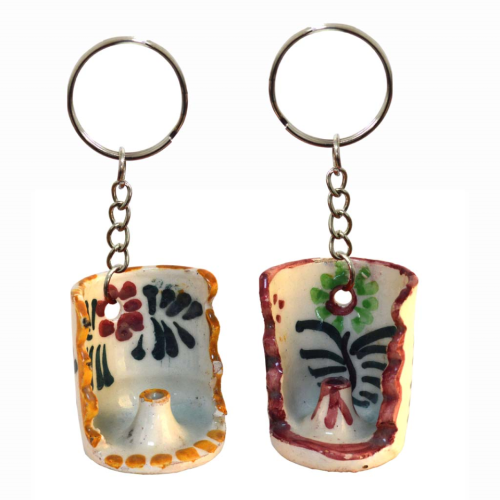 Llavero porta vela cerámica