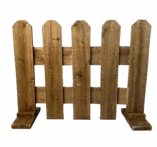 Valla madera teñida marrón (60 cms)