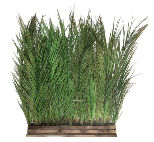 Valla verde hojas de palmera