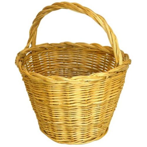 Cesta redonda de mimbre