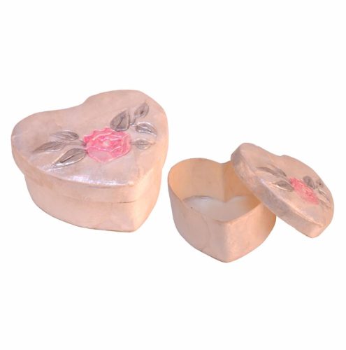 Set 2 joyeros corazón nacar
