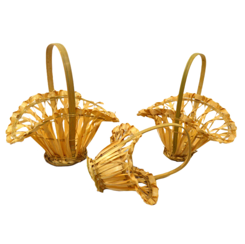 (Oferta) Set de 3 cestas de bambú